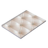 Möbel für die Beförderung in hellbeige Leder Notizblock (Linke Seite)