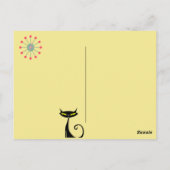 Möbel für die Katzenuhr des MCM-Atomzeitalters Pos Postkarte (Rückseite)