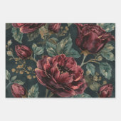 Möbel Heimwerken Dunkle Botanische Geschenkverpack Geschenkpapier Set (Vorderseite)