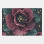 Möbel Heimwerken Dunkle Botanische Geschenkverpack Geschenkpapier Set (Vorderseite)