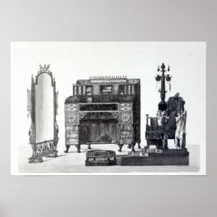 Möbel im griechischen Stil Poster