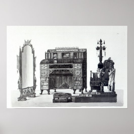 Möbel im griechischen Stil Poster (Vorne)