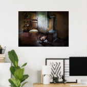 Möbel - Stuhl - Glück ist ein warmer Sitz Poster (Heimbüro)