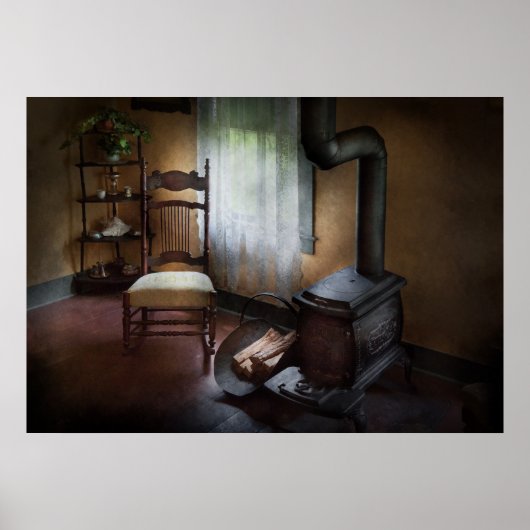 Möbel - Stuhl - Glück ist ein warmer Sitz Poster (Vorne)