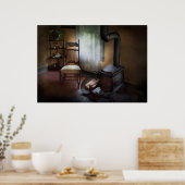 Möbel - Stuhl - Glück ist ein warmer Sitz Poster (Küche)