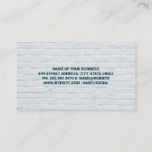 Möbel-Symbole | Ziegelmauer Visitenkarte (Rückseite)