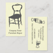 Möbel und antike Reparatur und Restaurierung Visitenkarte (Vorne/Hinten)