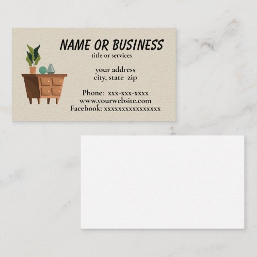 Möbel Visitenkarte (Vorne/Hinten)