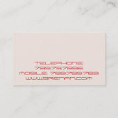 MöbelDesigner Sitzecke Dekoration Living Zuhause Visitenkarte (Rückseite)