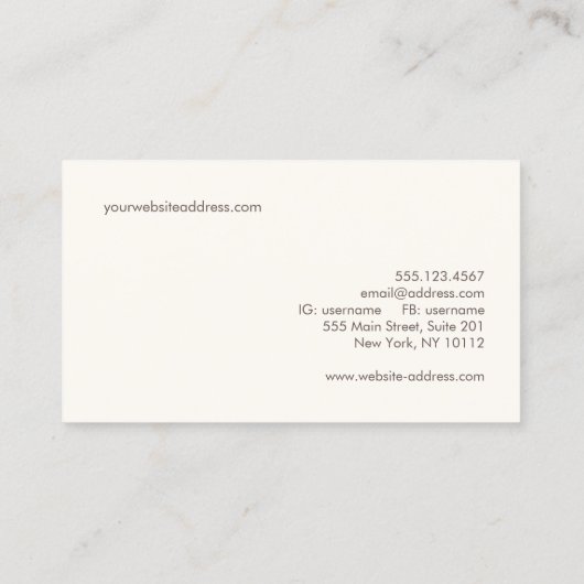 Möbelpfleger Visitenkarte (Rückseite)