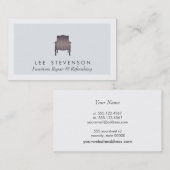 Möbelreparatur und Ausbesserung des Holzstuhls Visitenkarte (Vorne/Hinten)