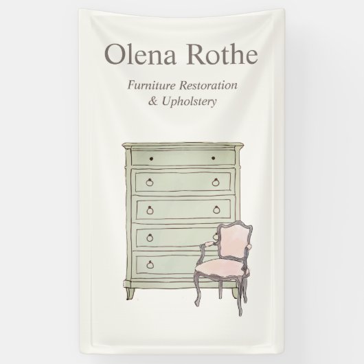 Möbelrestaurierung, -veredelung und -reparatur banner (Vertikal)
