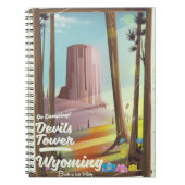 Möbelturm, Wyoming Vintages Camping drucken. Notizblock (Vorderseite)
