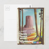 Möbelturm, Wyoming Vintages Camping drucken. Postkarte (Vorne/Hinten)