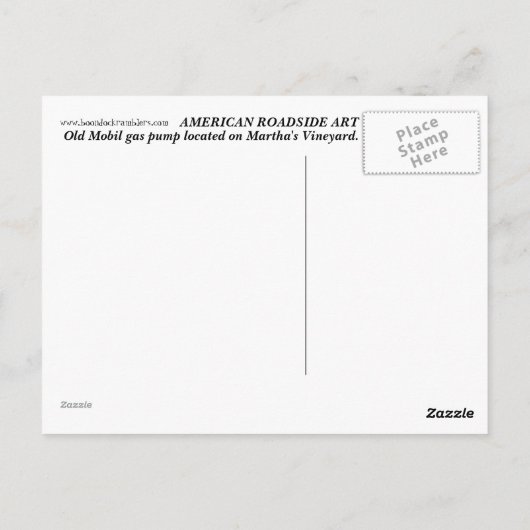 Mobil-Gaspumpe Postkarte (Rückseite)