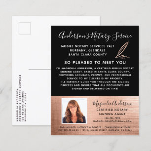 Mobil Notar Service Rose Gold Foto Postkarte