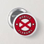 Mobile Alabama Button (Vorne & Hinten)