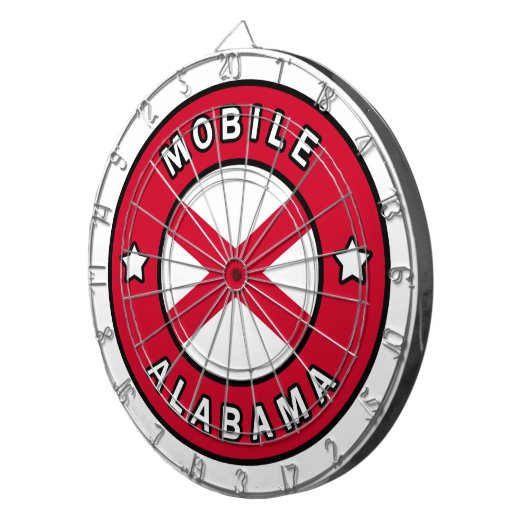 Mobile Alabama Dartscheibe (Vorderseite rechts)