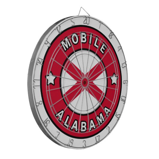 Mobile Alabama Dartscheibe (Vorderseite Links)