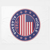 Mobile, Alabama Fleecedecke (Vorderseite (Horizontal))