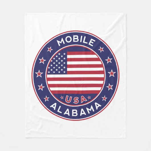Mobile, Alabama Fleecedecke (Vorderseite)