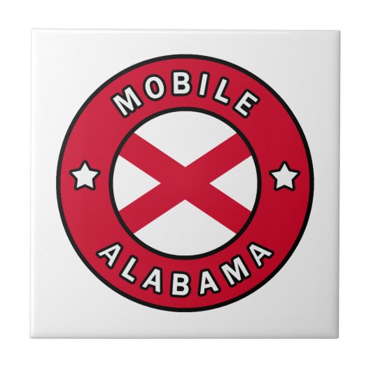 Mobile Alabama Fliese (Vorderseite)