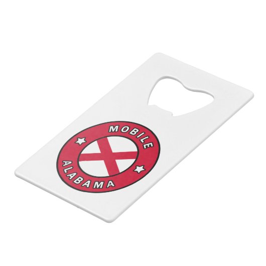 Mobile Alabama Geldbeutel Flaschenöffner (Vorderseite Schrägansicht)