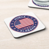 Mobile, Alabama Getränkeuntersetzer (Linke Seite)