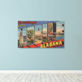 Mobile, Alabama - Große Briefmarkenszenen Leinwanddruck (Insitu (Holzboden))