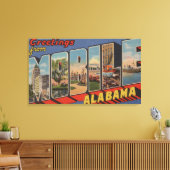 Mobile, Alabama - Große Briefmarkenszenen Leinwanddruck (Insitu (Wohnzimmer))