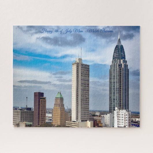Mobile Alabama Happy 4. Juli Mum Puzzle (Horizontal)