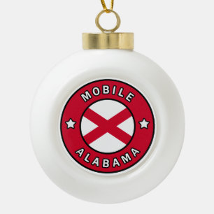 Mobile Alabama Keramik Kugel-Ornament