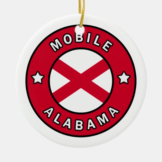 Mobile Alabama Keramik Ornament (Vorne)