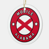 Mobile Alabama Keramik Ornament (Links)