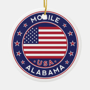 Mobile, Alabama Keramik Ornament