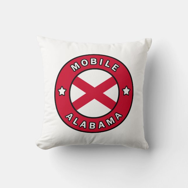 Mobile Alabama Kissen (Vorderseite)