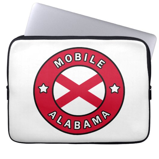 Mobile Alabama Laptopschutzhülle (Vorderseite)