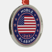 Mobile, Alabama Ornament Aus Metall (Rechts)