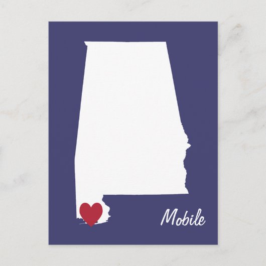 Mobile Alabama Postkarte (Vorderseite)