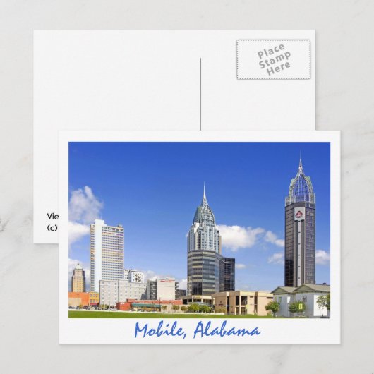 Mobile, Alabama Postkarte (Vorne/Hinten)