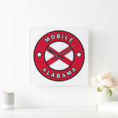 Mobile Alabama Quadratische Wanduhr (Zuhause)