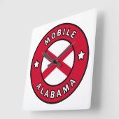 Mobile Alabama Quadratische Wanduhr (Winkel)