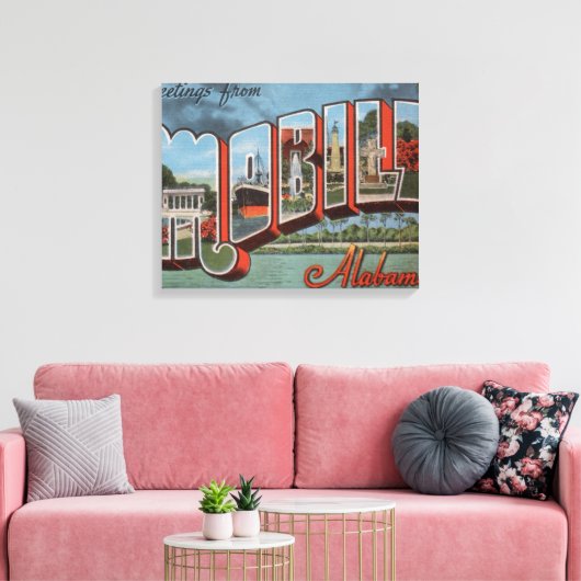 Mobile, Alabama (River Scene) Leinwanddruck (Insitu (Wohnzimmer))