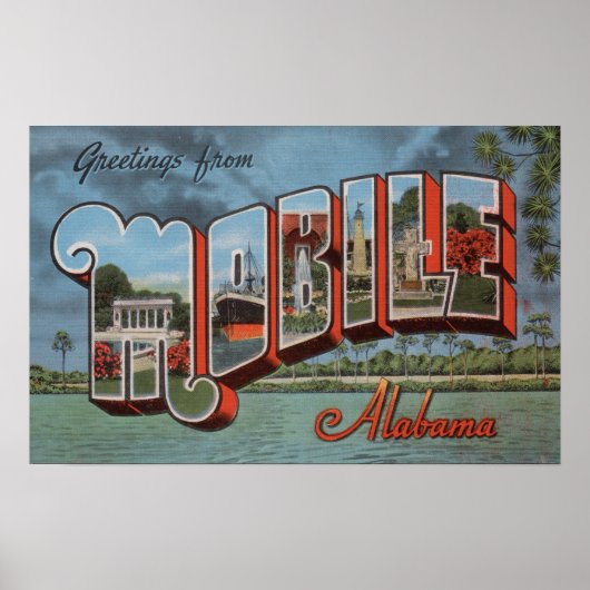 Mobile, Alabama (River Scene) Poster (Vorne)