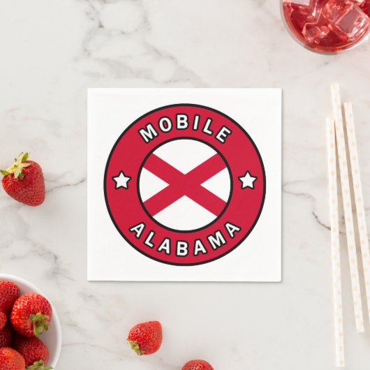 Mobile Alabama Serviette (Beispiel)
