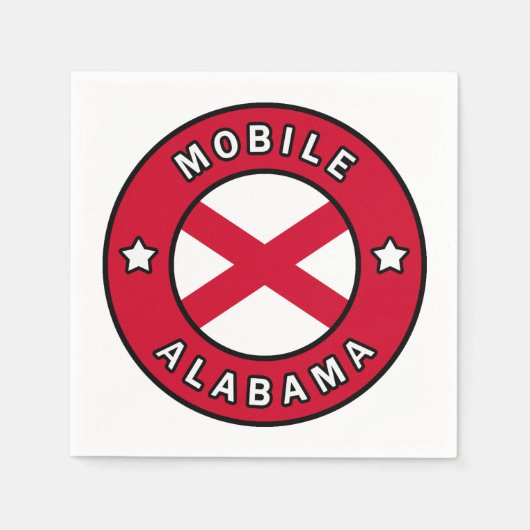 Mobile Alabama Serviette (Vorderseite)
