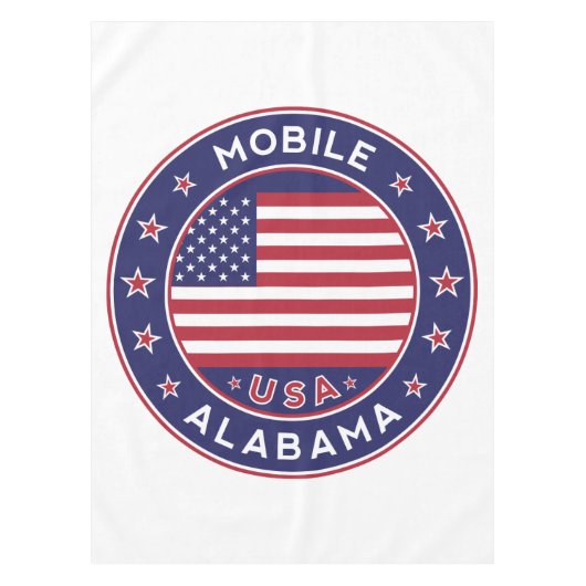 Mobile, Alabama Tischdecke (Vorderseite)