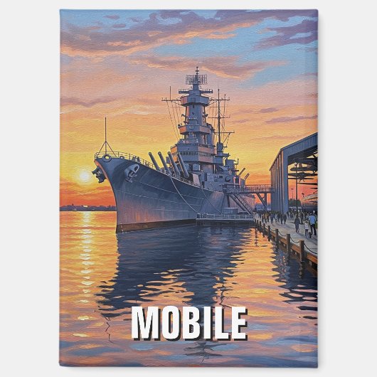 Mobile Alabama Travel Magnet (Vorderseite)