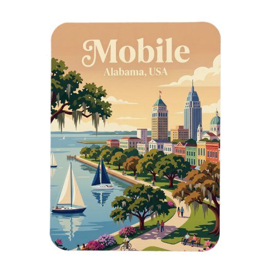 Mobile, Alabama USA Magnet (Vertikal)