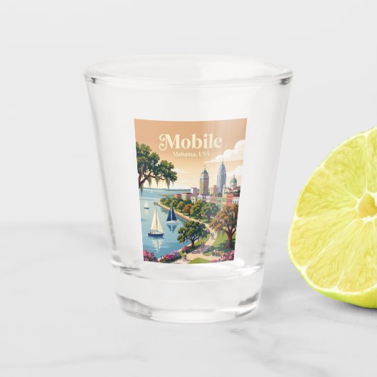 Mobile, Alabama USA Schnapsglas (Vorderseite)